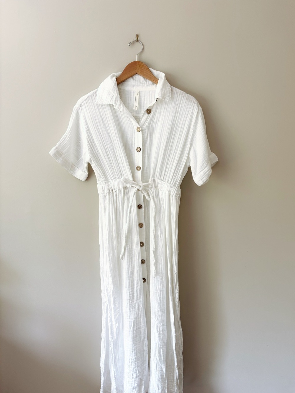 Anrhropologie Preppy Shirt Dress Cotton Gauze - Picture 3 of 7